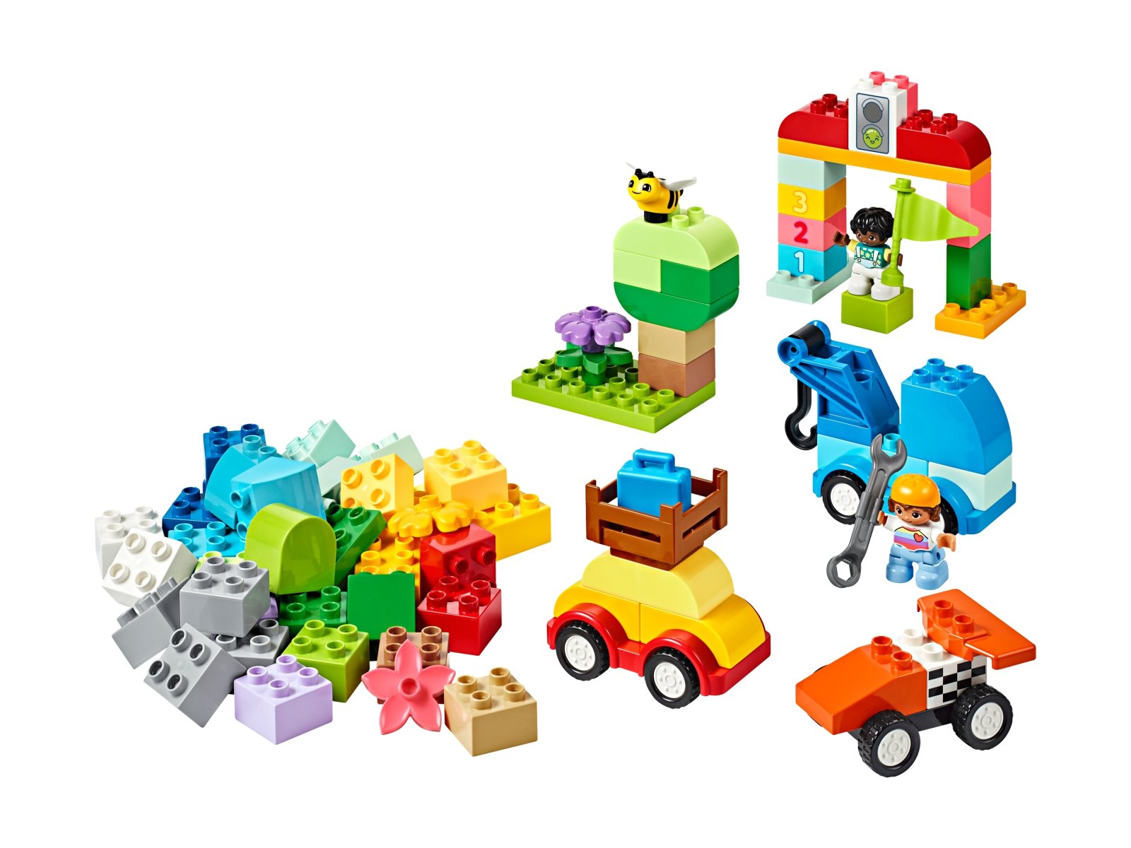 LEGO 10439 Duplo Pudełko w kształcie klocka z autami i ciężarówkami