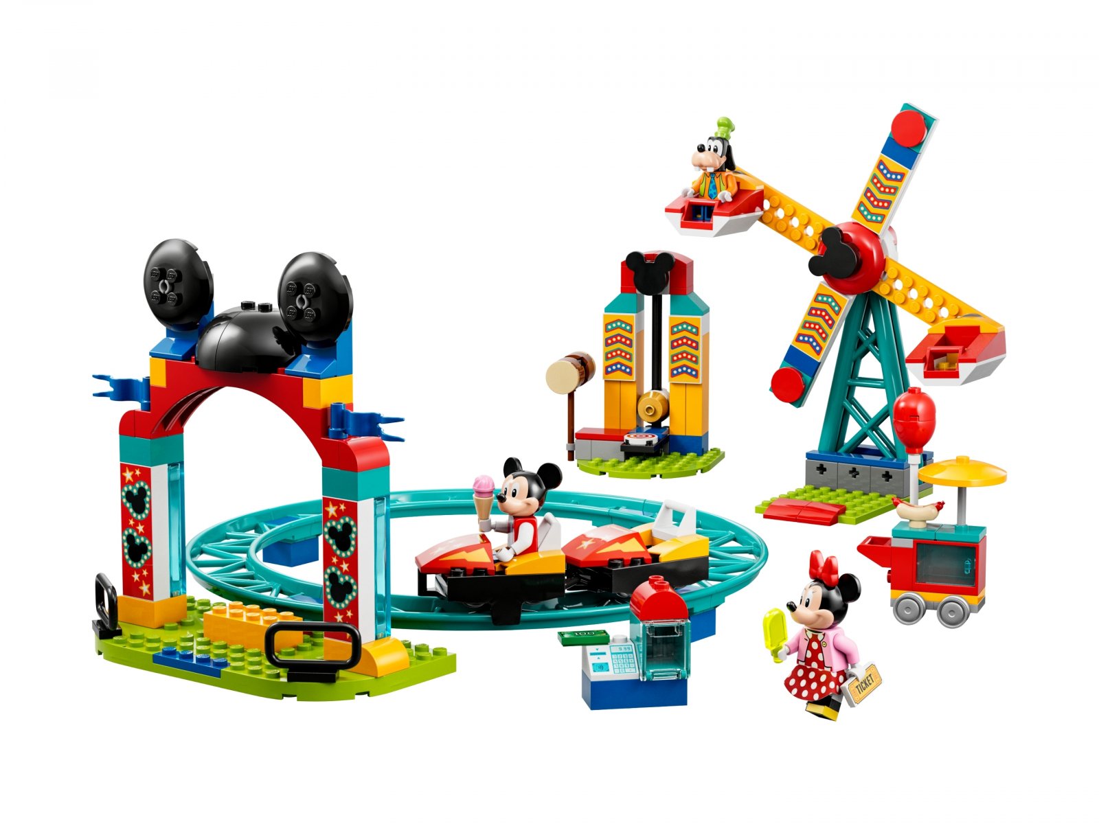 LEGO 10778 Miki, Minnie i Goofy w wesołym miasteczku