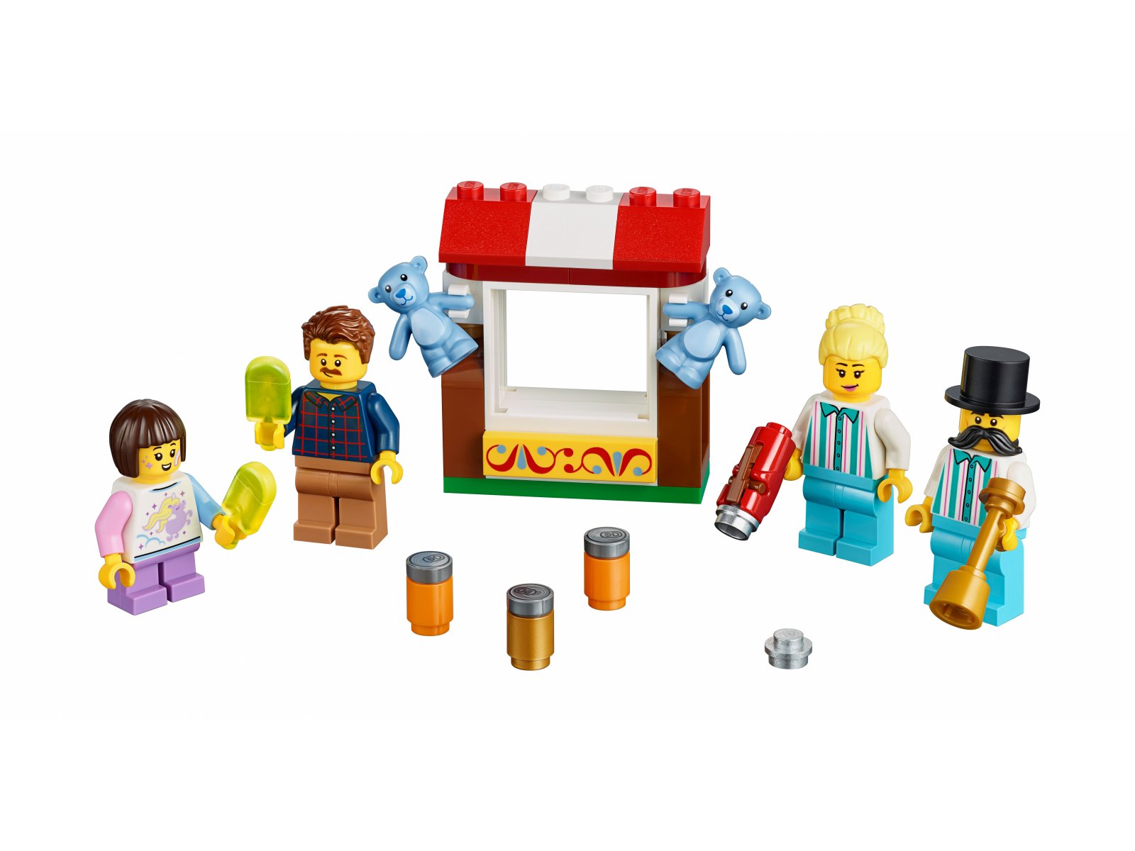 LEGO 40373 Zestaw akcesoriów i minifigurek z lunaparku LEGO
