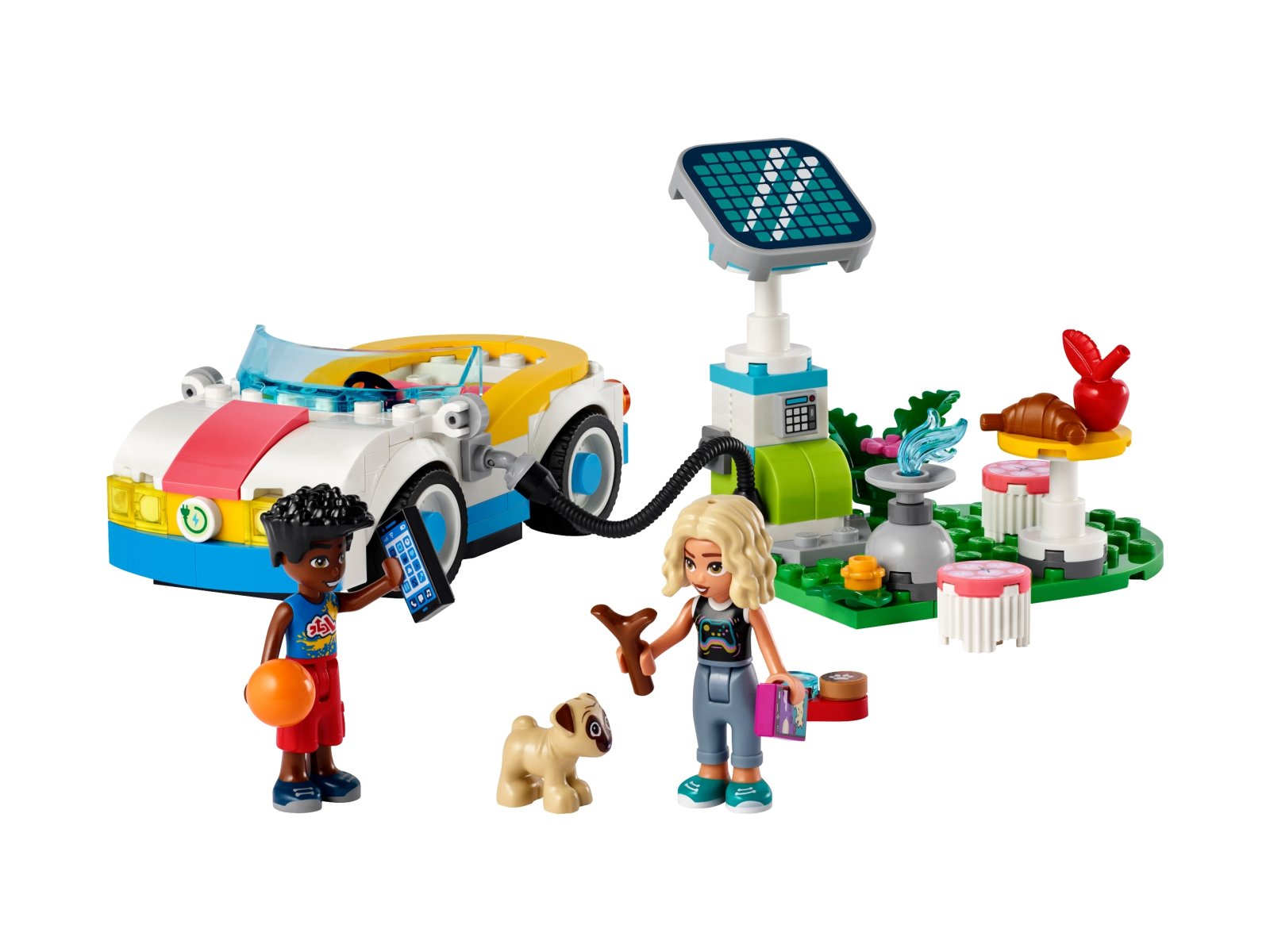 LEGO 42609 Friends Samochód elektryczny i stacja ładująca