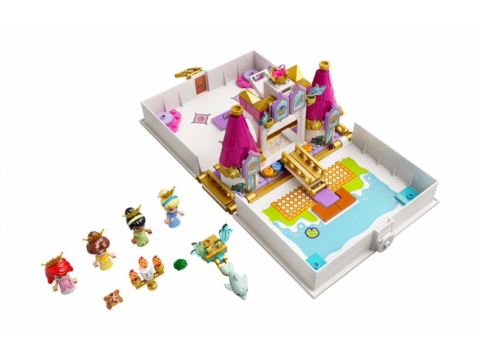 LEGO 43193 Książka z przygodami Arielki, Belli, Kopciuszka i Tiany
