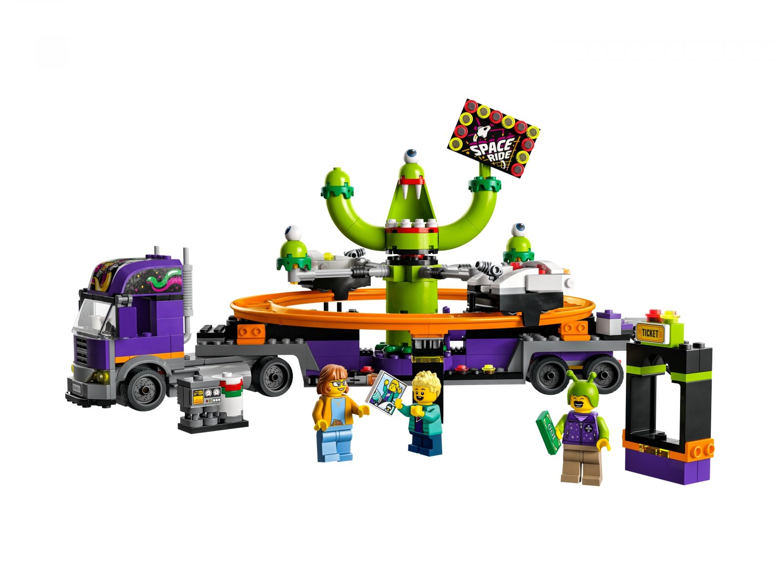LEGO 60313 Ciężarówka z kosmiczną karuzelą