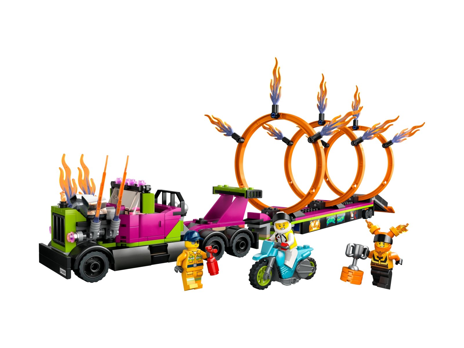 LEGO 60357 Wyzwanie kaskaderskie - ciężarówka i ogniste obręcze