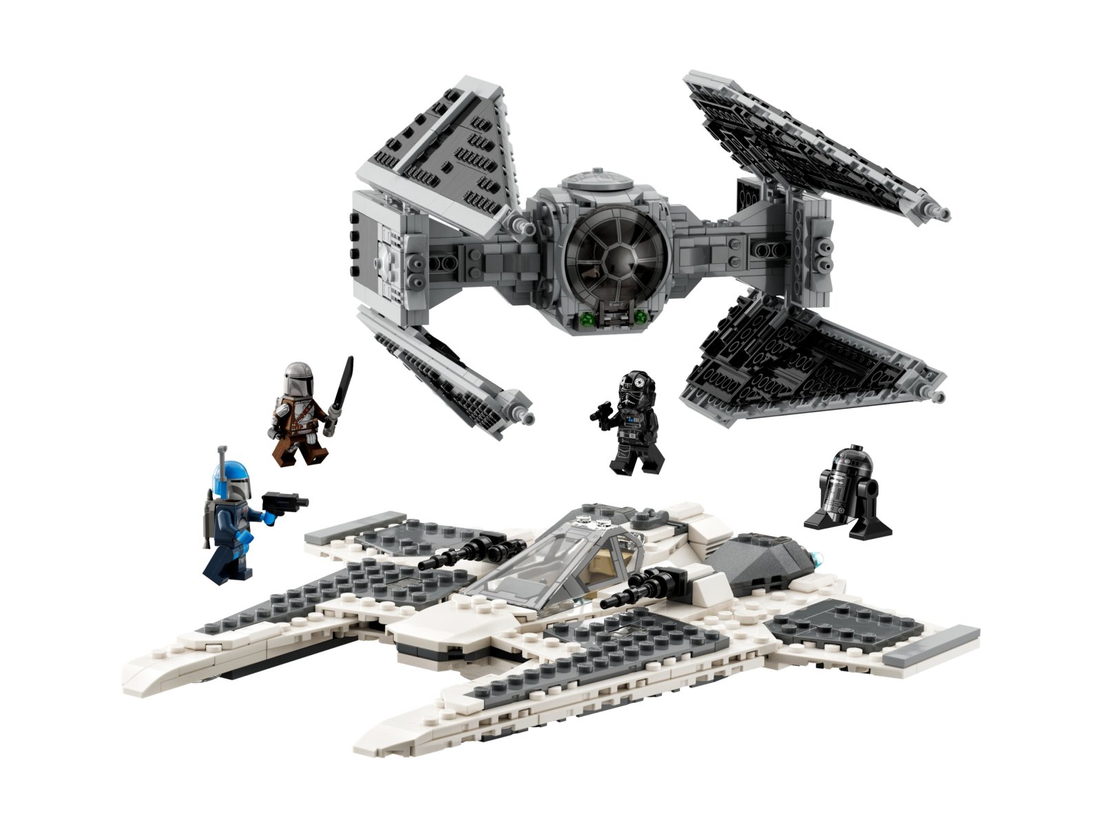 LEGO 75348 Mandaloriański myśliwiec Fang Fighter kontra TIE Interceptor
