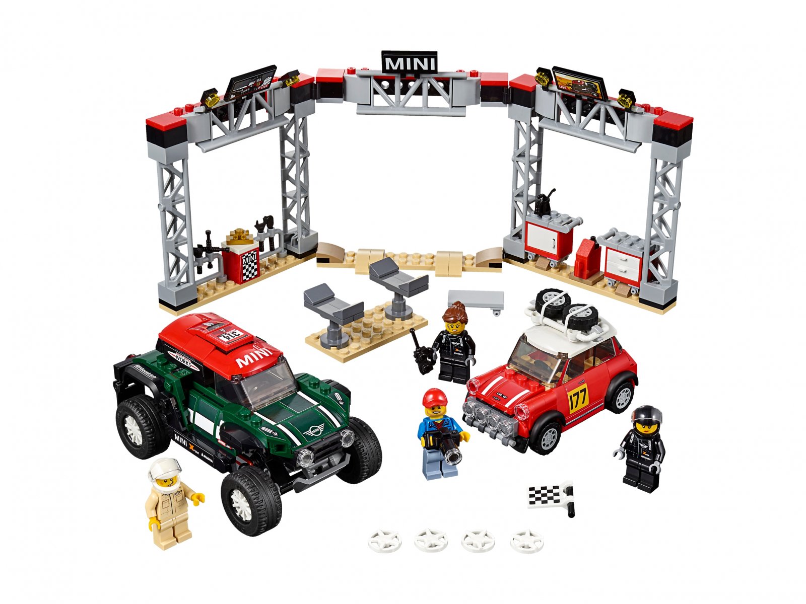 LEGO 75894 1967 Mini Cooper S Rally oraz 2018 MINI John Cooper Works Buggy